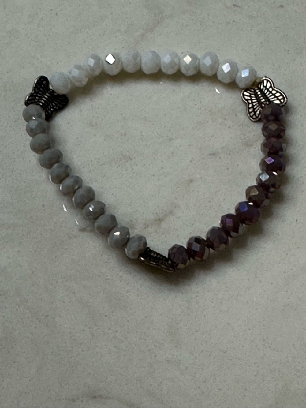 Beaded Butterfly Accent Bracelet